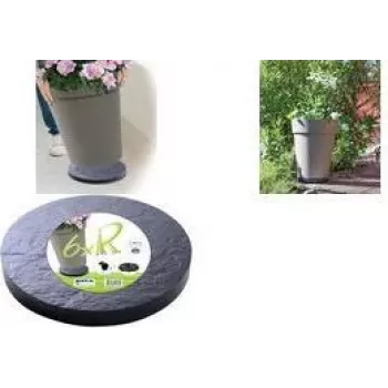EDA taimerullik 5 mitmesuunalise rattaga, kiviimitatsioon, antratsiithall, 30 cm läbimõõt, 60 kg kandevõime (010940 G. ARD C)