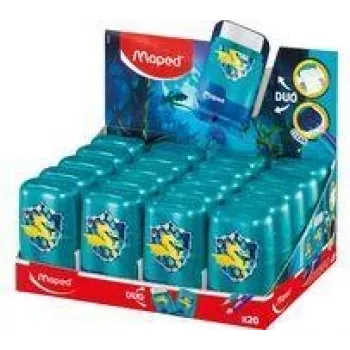 Maped DRAGON kustutuskumm ja teritaja komplekt, kahe auguga, 20-osaline komplekt 049226