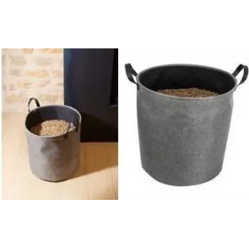 EDA graanulite hoiukott, 60 liitrit, tumehall, 30 kg mahutavus, vilt, kokkupandav, kandekäepidemetega 010488 G/NO
