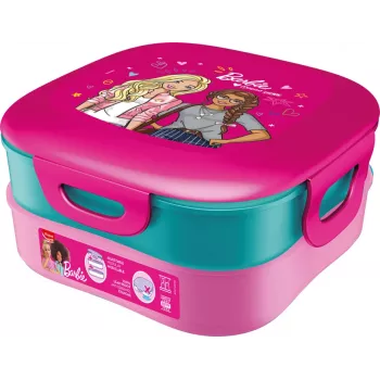 Maped PICNIK Kids Concept Barbie 3-in-1 lõunakarp, 1,4 L, 2 sektsiooni + suupistekarp, roosa/mitmevärviline 871097