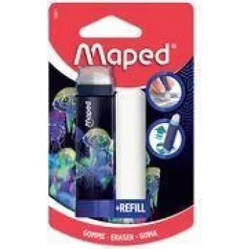Maped Deepsea Paradise sissetõmmatav kustutuskumm koos varukummiga, huulepulga stiilis, 1 tk 152011