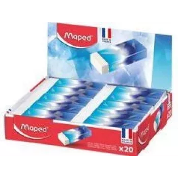 Maped ARCTIC plastkustutuskumm, valge, 20-osaline esitluskarp, ftalaadivaba ja PVC-vaba 116125