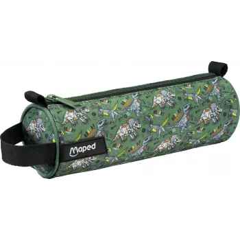 Maped Dinosaur Roll-Up Pencil Case, Neopreen, Roheline/Must, Tõmblukk, 1 tk 932909