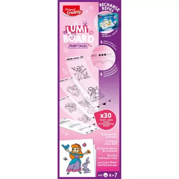 Maped Creativ Princessi täienduspakk LUMI BOARD LED-valguslaudadele, 20 jäljenduspaberit 907096