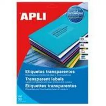 AGIPA ilmastikukindlad sildid, 210 x 297 mm, läbipaistvad, laserprinteritele ja kopeerijatele, püsiv liim (130146)