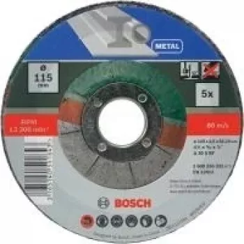 Bosch A 30 S BF lõikeketas, 115 mm x 1,0 mm x 22,23 mm, süvistatud keskosaga, 5 tk 2609256332