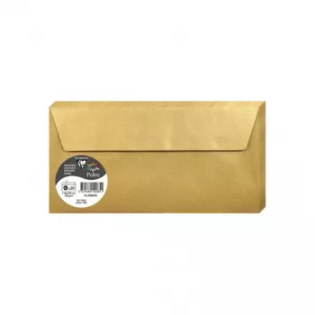 Clairefontaine Pollen DL ümbrik, kuldne, 120 g/m², pH-neutraalne, happevaba, 110 x 220 mm, 1 tk 50085C