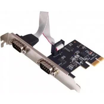 Dexlan 306588 2-pordiline RS232 PCI Express x1 jadaportide adapteri kaart madala profiiliga kronsteiniga