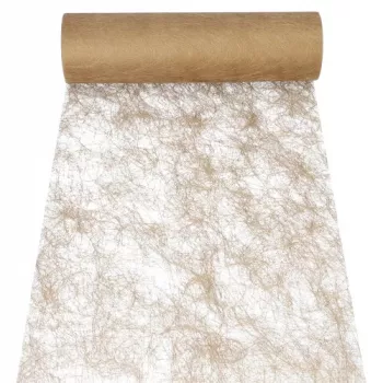 PAPSTAR Sizoflor lauajooks/dekoratiivpael, kuldne, 75% polüester, 25% polüamiid, veekindel, 1 tk (37063)