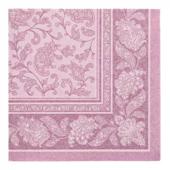 PAPSTAR ROYAL Collection Ornaments salvrätikud, lilla, 4-kihiline, 400 x 400 mm, 1/4 voltimine, 50 tk 37025