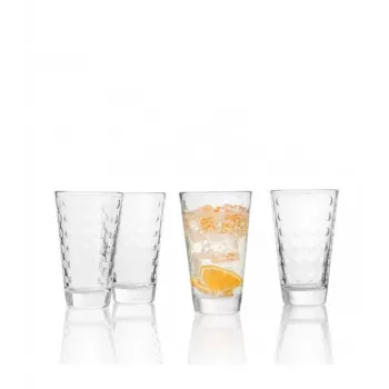Esmeyer Leonardo OPTIC joogiklaaside komplekt, 300 ml, sisemine reljeefne dekoratsioon, kooniline, 130 mm kõrgus, 6 tk 410-749