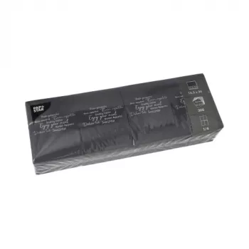 PAPSTAR suupistelautsalapatsid DAILY Collection, mustad, 1/4 volt, „Enjoy your Meal“ trükiga, 50 tk 37407