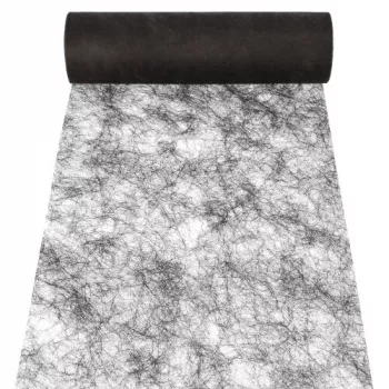 PAPSTAR Sizoflor dekoratiivne lauapael, 25 m x 30 cm, veekindel, 75% polüester / 25% polüamiid, must (37060)