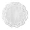 PAPSTAR ümmargune koogialus, 320 mm, valge reljeefse pitsiga paber, 40 g/m², 1 tk (12456)