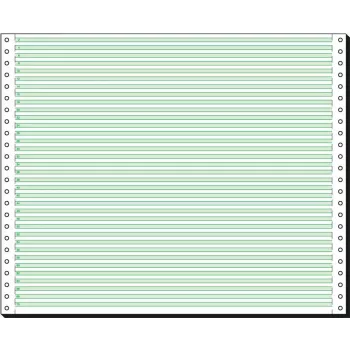 SIGEL 12370 Pidevpaber, üksikperforatsioon, rohelised jooned, 305 x 375 mm, 60 g/m², 2000 lehte