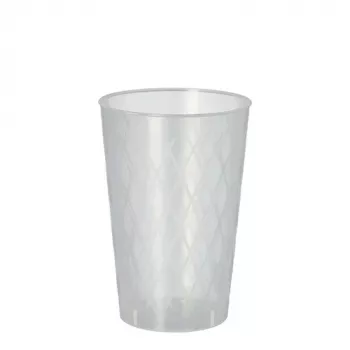 PAPSTAR korduskasutatav joogitops, 0,25 L, läbipaistev, 40 pakk, läbimõõt 70 mm, kõrgus 105 mm, nõudepesumasinas pestav (89820)