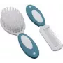 Olympia H+H beebi juuksehari ja kammi komplekt BS 868, naturaalsed harjased, eriti pehme, valge, 98374