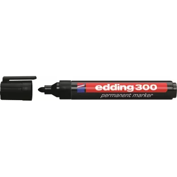 Edding 300-E4 Marker Set, 4 tk, must/sinine/roheline/punane 4-300-4
