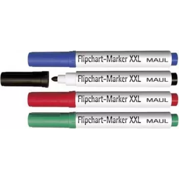 MAUL HEBEL Flipchart Marker XXL ümar ots, erinevad värvid (4-pakk) 63839-99