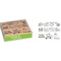 HEYDA Xmas Patches Motif Stamp Set, 12 erinevat puidust templit läbipaistvas hoiukarbis 204888680