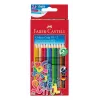 Faber-Castell Colour GRIP kolmnurksed värvilised pliiatsid, erinevad värvid, 10 tk, pehme haardepiirkond, murdumiskindel 3,3 mm südamik, vesialuseline lakk, reklaamkarp 201585