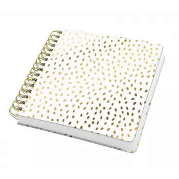 SIGEL Jolie Inspire Square Golden Rain spiraalmärkmik A5 ruudukujuline tühi 120gsm JQ100