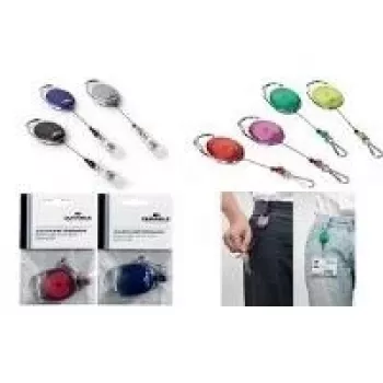 DURABLE Jojo STYLE kokkutõmmatav nimesildirull koos vedrukonksuga, must, 80 cm nöör 832704
