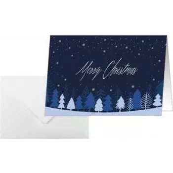 SIGEL DS635 Jõulukaart Snowflake Serenity A6 horisontaalne (A5) tindiprinterile/laserprinterile/kopeerimismasinale, valge papp 250 g/m², 1 tk