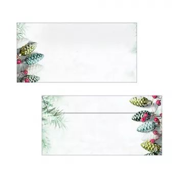 Sigel DU177 DL ümbrikud, 110 x 220 mm, valge rohelise sisemusega, 90 g/m², isekleepuv, 25 pakk