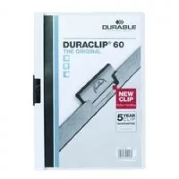 DURABLE DURACLIP 60 A4 klambriga kaust läbipaistev (25 pakk) 223802