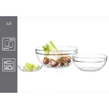 RITZENHOFF & BREKER Snap 4All klaasist kausikomplekt, 6 tükki, 120 mm, 250 ml, läbipaistev 111945