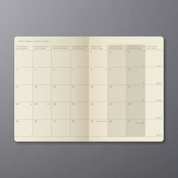 SIGEL Conceptum 2024 taskukalender A6, must, 1 kuu 2 leheküljel C2485