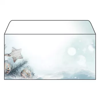 SIGEL Snow Star DL disainpaber 110 x 220 mm 80 g/m² sinine/valge DU312