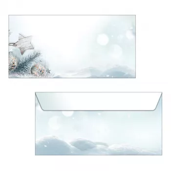 SIGEL Snow Star DL disainpaber 110 x 220 mm 80 g/m² sinine/valge DU312