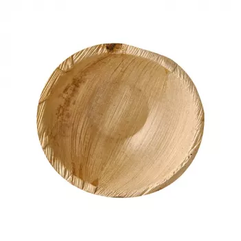 Papstar 87185 ümar ühekordne palmilehe kauss, naturaalne, 15 cm, 25 tk