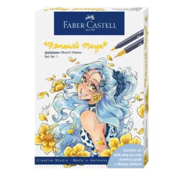 Faber-Castell Goldfaber Sketch Marker Set Romantic Manga (6 alkoholipõhist kaheotsalist markerit) 164701