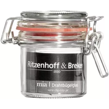 Ritzenhoff & Breker MIA hoidistuspurk / säilituspurk, 125 ml, klaasist metallklambriga ja kummist tihendiga, 6-osaline komplekt (813135)