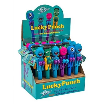 WEDO Monster pastapliiats Lucky Punch, erinevad värvid, mehaaniline poksifunktsioon, sinine tint, 1 tk (252 2399)