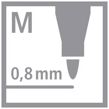 STABILO Fineliner dr!ver, keskmine, roheline, määrdumiskindel ja lõhnatu vesipõhine tint, 1 tk (1089/36)