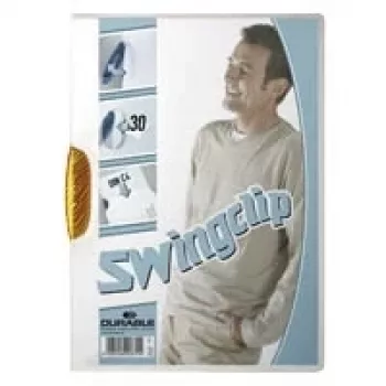 DURABLE SWINGCLIP® 30 A4 läbipaistev klambriga kaust, mahutab 30 lehte, 25-pakk 226009