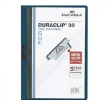 DURABLE DURACLIP 30 A4 klambriga kaust must (25 tk pakk) 220028