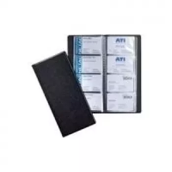 DURABLE VISIFIX® 192 visiitkaardialbum nahkse viimistlusega, must, 192 kaarti 240201