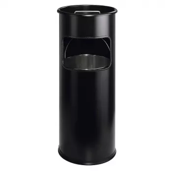 DURABLE metallist prügikast 17L ümar koos tuhatoosiga, must 333001