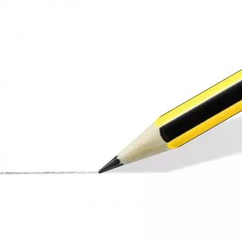 Staedtler Noris HB grafiitpliiatsite komplekt, 10 tükki, kollase/mustaga triibuline, kuusnurkne, FSC puit, ülitugevalt seotud südamik, EN 71 120-2BK10D