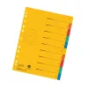 Herlitz A4 ülisuur pappindeksivahelehed, 10-osaline, tühjad kleepsaknad, 5 värvi, manila taaskasutatud papp, eelnevalt augustatud organisatsioonitrükiga 300006188