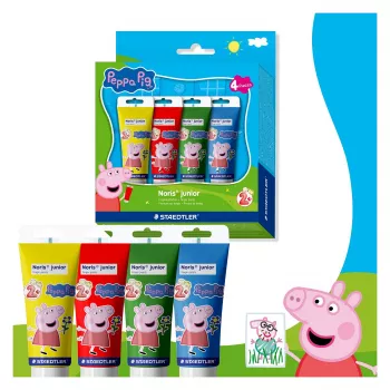 STAEDTLER Noris junior Peppa Pig sõrmvärvid, 4 x 150 ml, alates 2 eluaastast 8814 L1