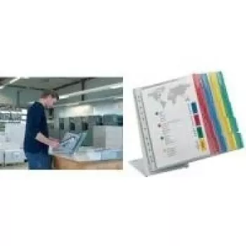 DURABLE FUNCTION TABLE 20 A4 laua-pealne dokumentide hoidmise süsteem, 20 paneeli, must raam, helehall alus 568800