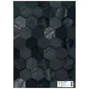 HERMA harjutusvihiku ümbris X, papp, DIN A4, must, peenestatud pind, sildiväli, 10 tk (20091)