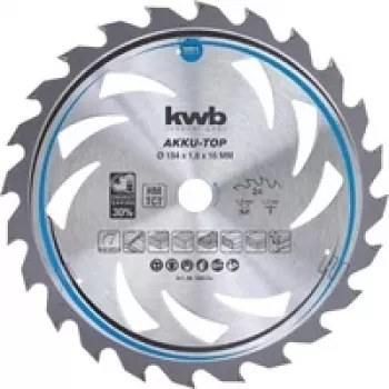 kwb 586154 kõvasulamist ketassaetera 184 x 16 x 1,2 mm, 24 hammast