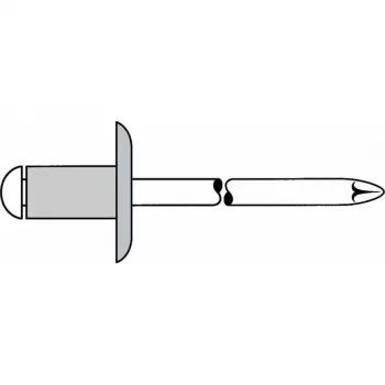 Gesipa pime-neet Al/Steel 5x25mm suur pea K14 kinnitusvahemik 15,0-20,0mm (pakend 250 tk) 1454126